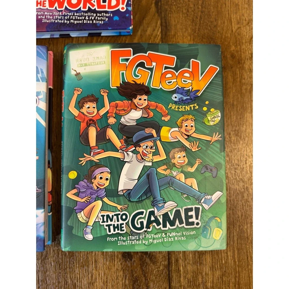 FG‎ TeeV Switcheroo Rescue, Saves The World, Into The Game 3 Books Hardback GC